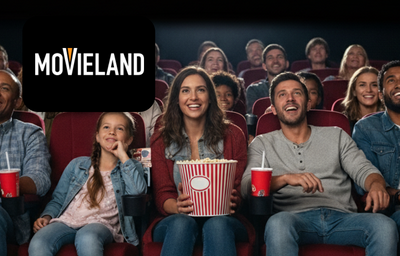 מובילנד - כרטיס זוגי לסרט כולל פופקורן ושתייה refill